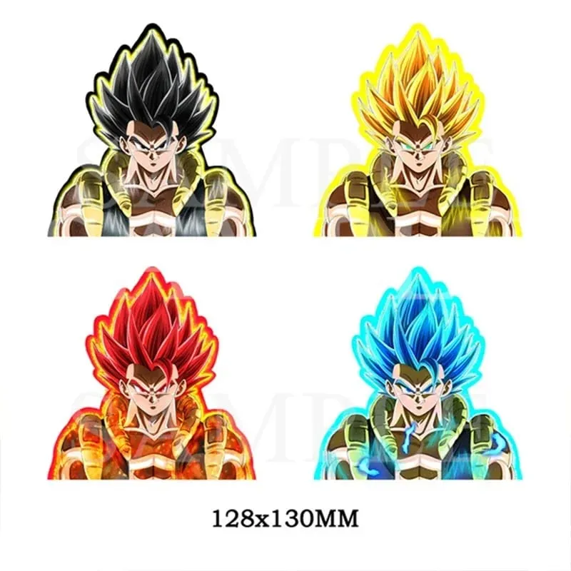 Anime 3D Lenticular Sticker Goku Vegeta Waterproof Decals for Car Refrigerator Skateboard Etc.kid's Gifts