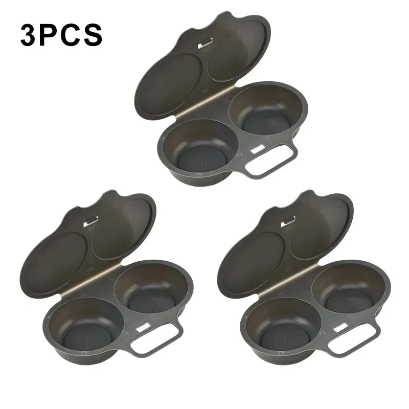 Forno de microondas de plástico ovo cozinhar molde cozinha cozinhar molde ovo poacher cozinha gadgets ovo frito ferramenta bonito diy torradas pão — image 13