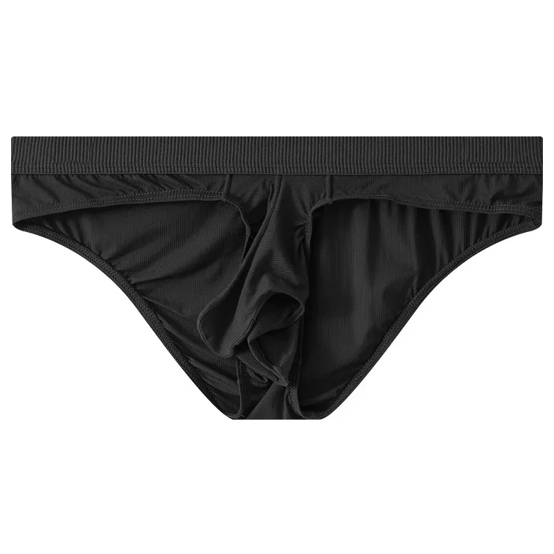 Men's Ice Silk Briefs Summer Transparent Seamless Quick-drying Man Breathable Panties Ultra-thin Underwear