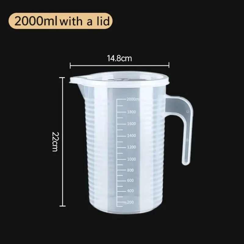 Measuring Cup Transparent Plastic Laboratory Beaker Graduated Liquid Jug Cup Kitchen Baking Cooking Measurement Scale Container — image 21