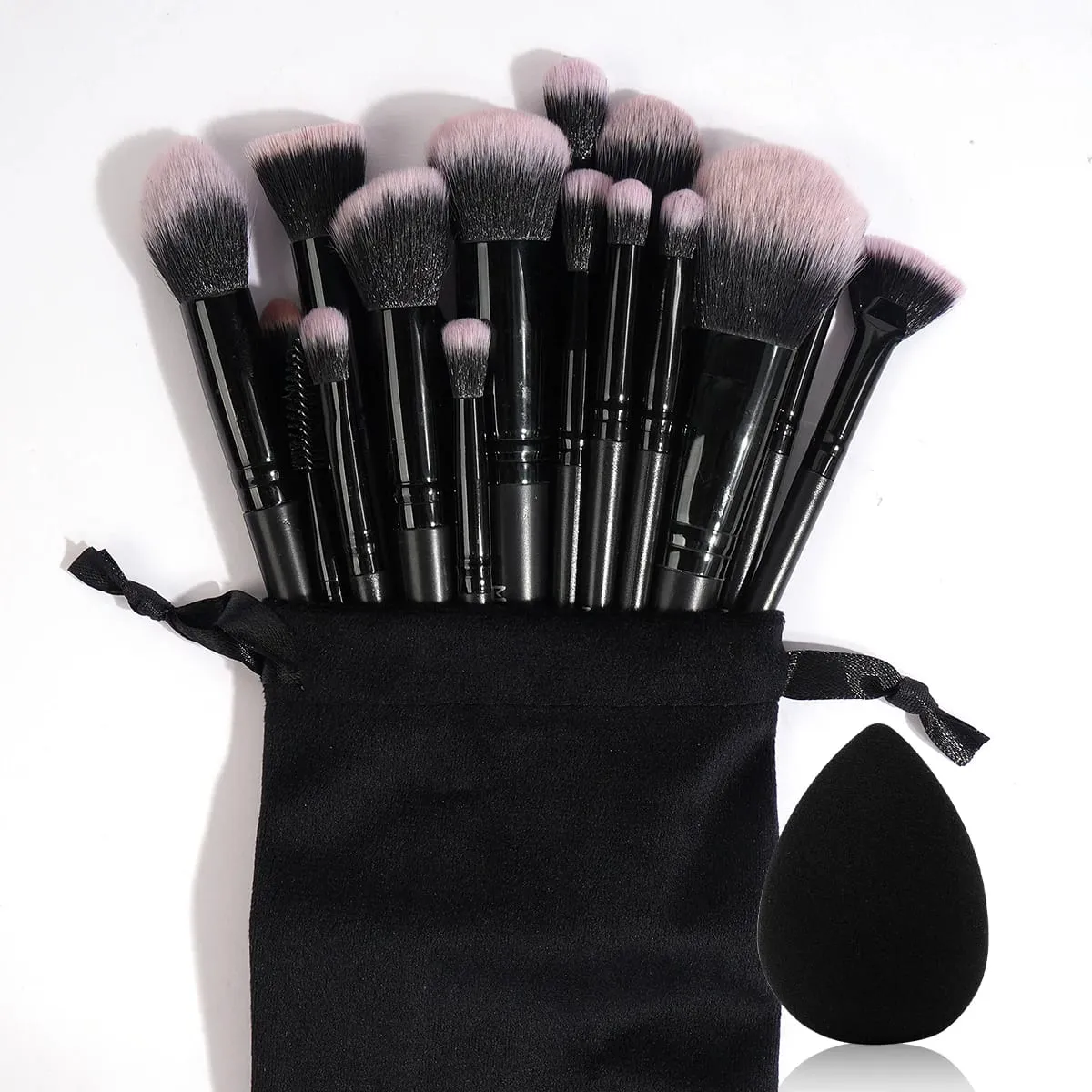 18PCS Professional Makeup Brushes Set with 1PCS Powder Puff Soft Detail Foundation Contour Blush Brush Beauty Tools — image 1