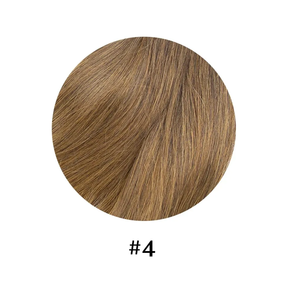 Clip in One Piece Straight 10inches with 5clips Human Hair Extension Brazilian Remy Hairpiece Clip in Hair Extensions Natural — image 12