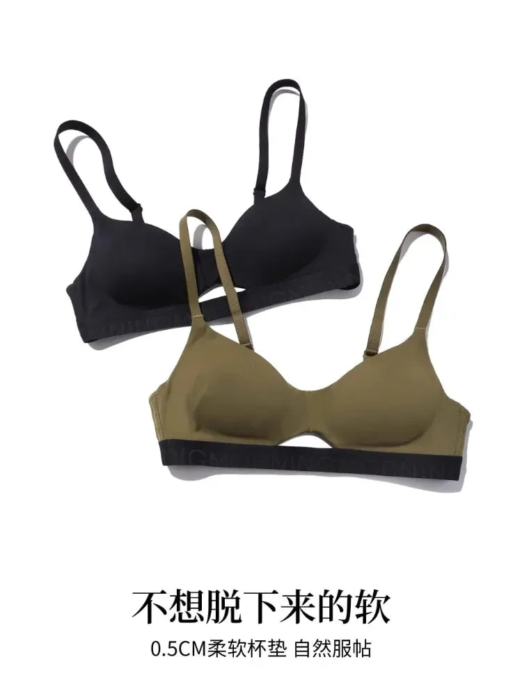 US Light Sports Push-Up Bra Anti-Sagging Seamless Racerback Bralette Set No Wire for Small Bust Women Autumn Winter — image 6