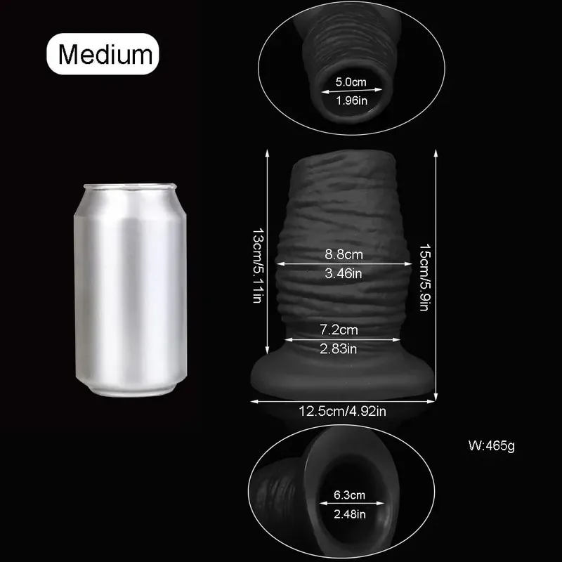 Super Huge 98mm Hollow Anal Plug Soft Silicone Anal Fisting Anal Dilation Gay Sex Toys Prostate Massage Vagina Speculum Buttplug — image 11