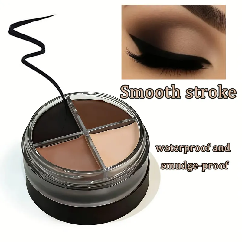 Herorange Smudge Proof Eyeliner Cream Kit Multi Purpose Eye Makeup for Beginners