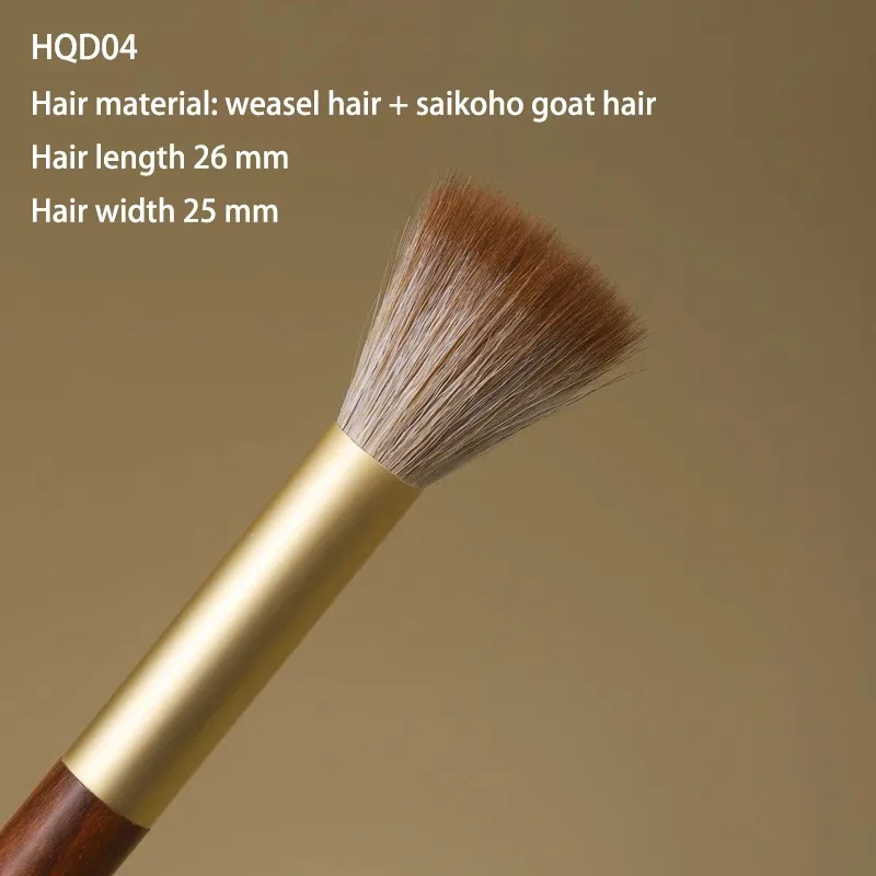 Professional Handmade Makeup Brushes 1PC Soft Squirrel Fox Goat Hair Stippling Blush Brush African Rosewood Handle Make Up Brush
