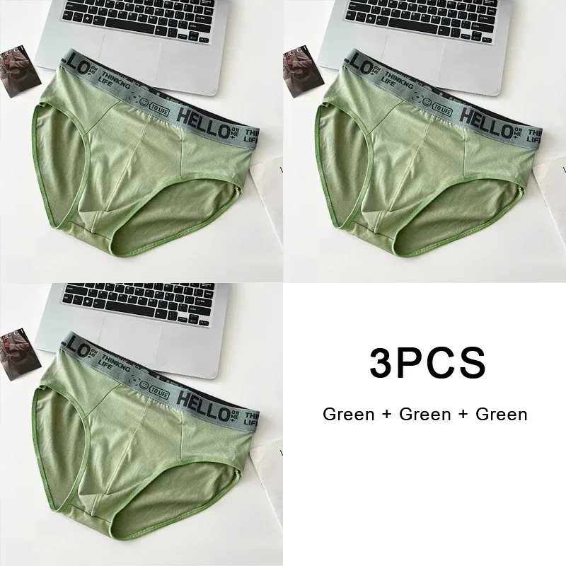 3PCS Underpants Soft Men's Panties Sports Personality Boxers Breathable Large Size Panties Briefs for Men Underwear T Underwears — image 22