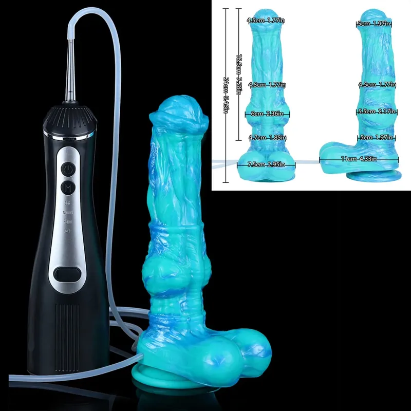 Silikonová elektrická stříkací dilda Fantasy s přísavkou Masážní přístroj prostaty Sexuální hračky s ejakulací penisu pro ženy Muži