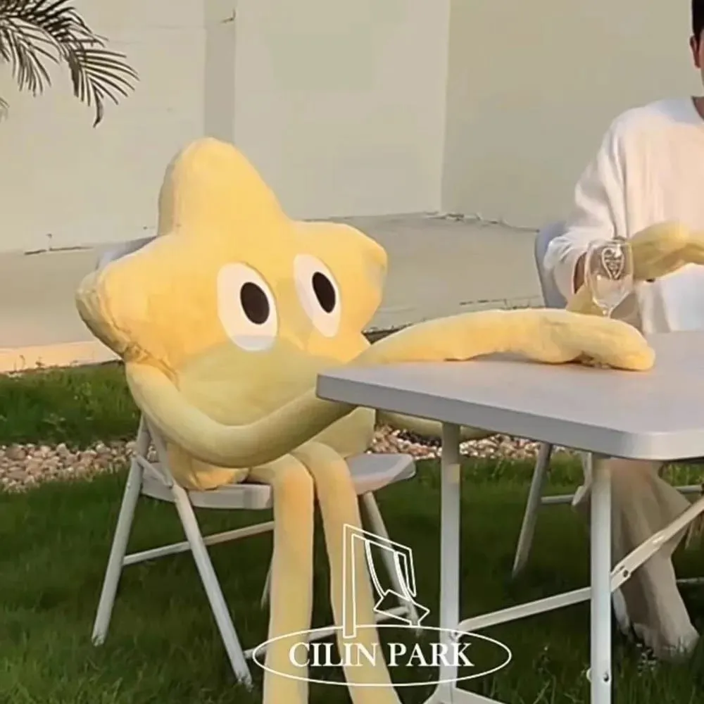 New 110cm Star Plush Pillow Plush Soft Big Eyes Star Doll Throw Pillow Home Decor — image 5