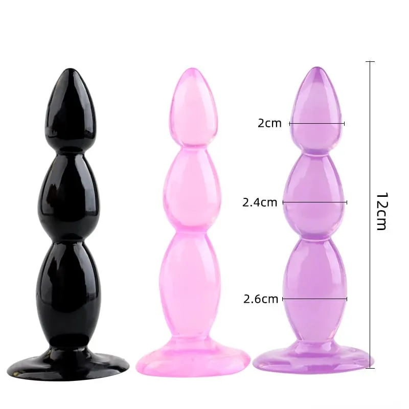 Butt plug beads Soft Anal Plug with sucker anus Toys Big Balls Silicone G-Spot Stimulating Butt Plugs Adult Sex toys for Couple — image 2