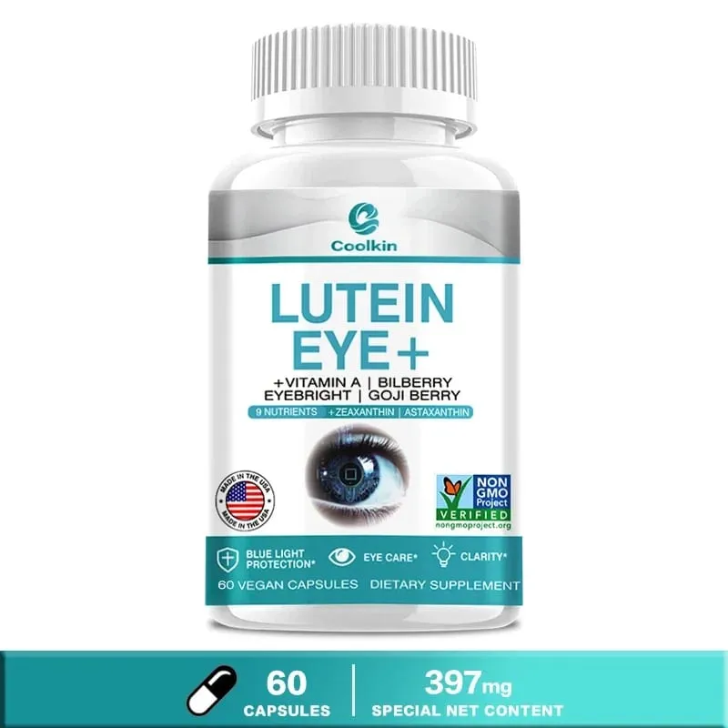 Supplément de lutéine - Vitamine A + Myrtille Eyebright + GO JI Wolfberry pour soulager la fatigue et la sécheresse oculairesCapsules — image 8