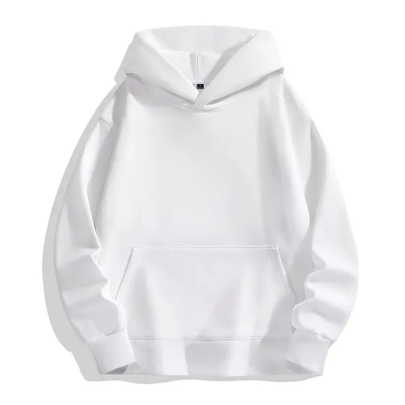 480GSM Winter Men's 100% Cotton Oversized Hoodies No String Casual Streetwear Sporty Hooded Sweatshirts Heavy Fleece Pullovers — image 14
