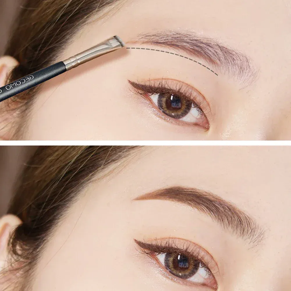 Makeup Brushes Eyeliner Eyebrow Detail Brush Portable Small Angled Flat Round Brush Professional Liner Brow Beauty Make Up Tools — image 4