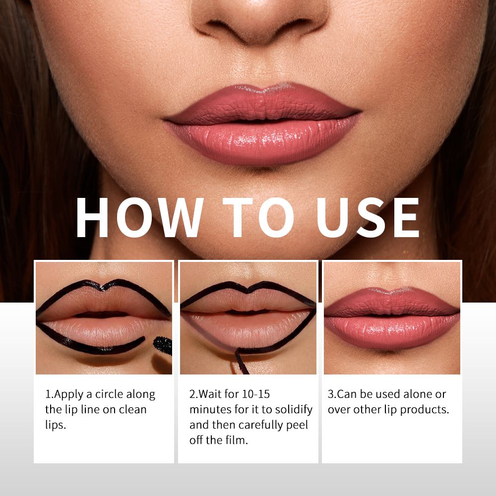 Lipliner Peel Off Lip Liner Stain Peel Off Lip Liner Tattoo Waterproof Matte Long-Lasting Brown Nude Lip Color Cosmetics Makeup — image 7