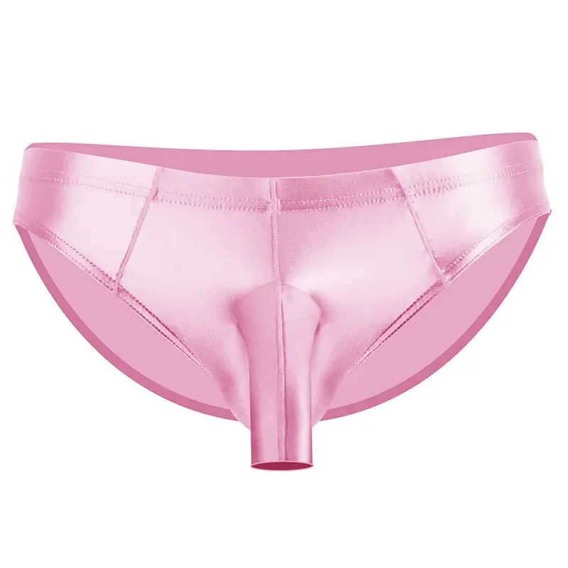 Men's glossy underwear open Pouch Panties Men Smooth Underwear Lingerie Hip Lifting High Elastic Bikini Briefs gay underwear — image 12
