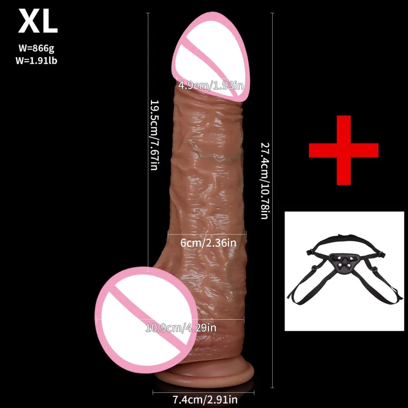 2.0 Dick Upgraded Version Of Sliding Testicle Realistic Penis For Women Sliding Foreskin Dildo Anal Sex Toy For Couple Silicone