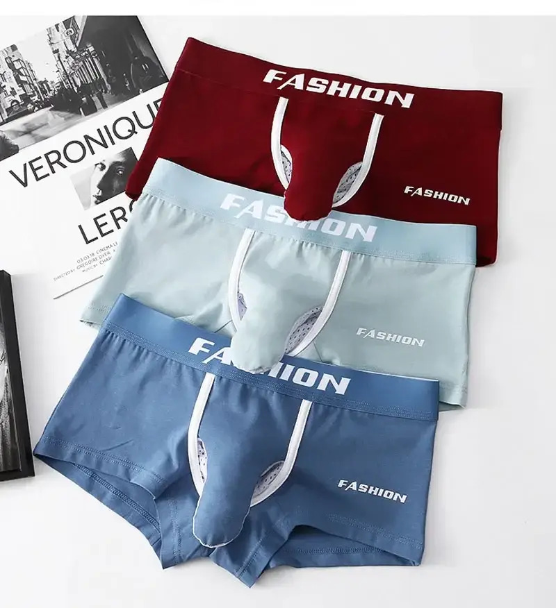 Fashion Mens Underwear Elephant Nose Big Penis Pouch Comfortable Boxer Shorts Panties Cotton Breathable Men's Underpants Undies — image 1