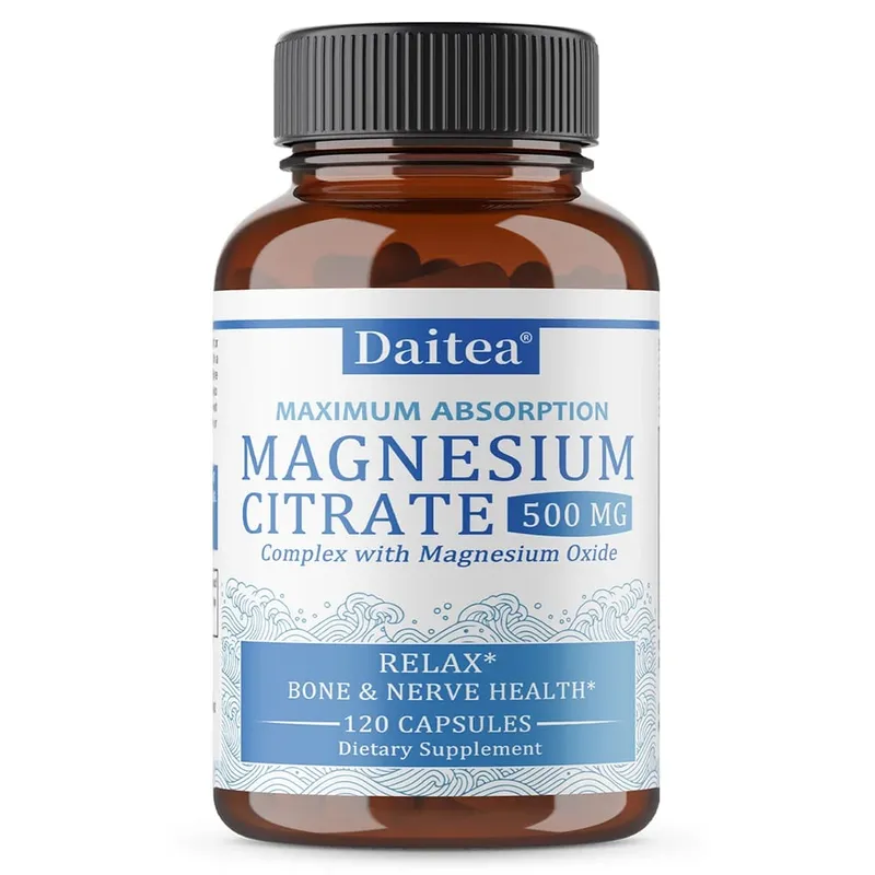 Magnesium Citrate Complex 500 MG for Calm Relaxation & Digestion Health Support - High Absorption Magnesium Supplement