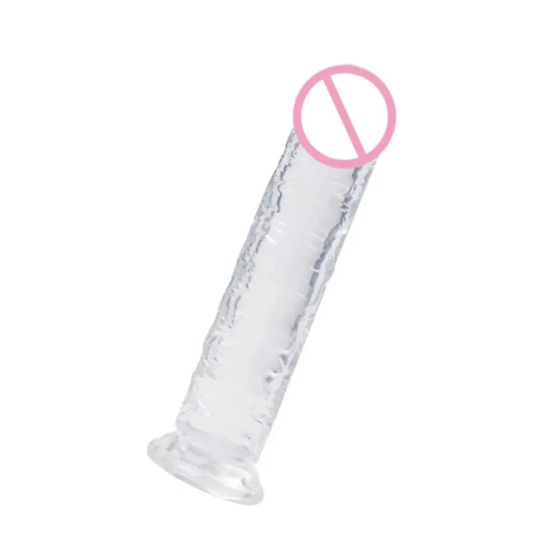 Transparent Eggless Fake Penis Soft Realistic Fake Dick Penis Sucker Butt Plug Sex Toys for Couples Vagina Anal Sex Toys Dildo — image 6