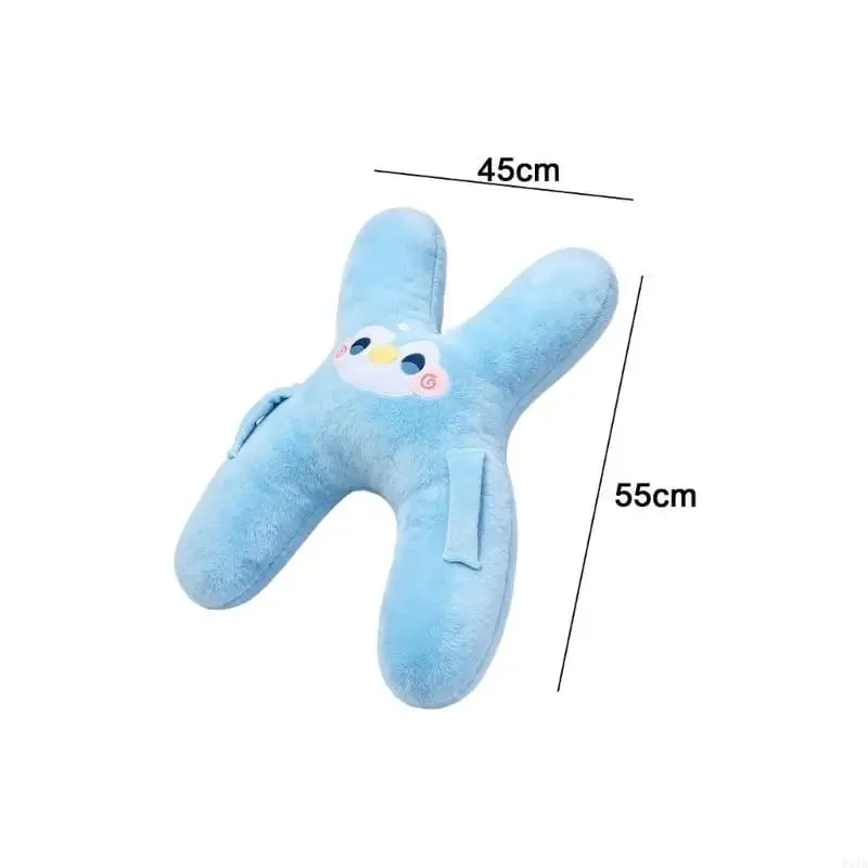 Soft Character Neck Cushion and Plush Lounging Pillow with Cotton Fabric for Rest Breaks Car Travel and Relaxing Indoors P31B — image 5