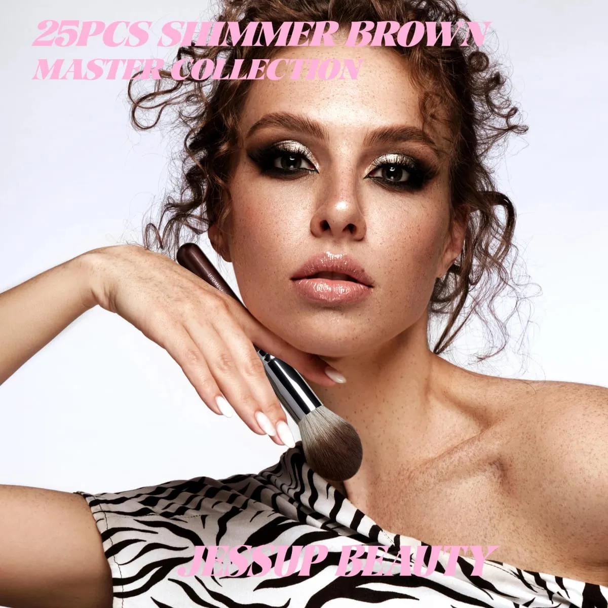 Jessup Makeup Brushes Set 15/25pcs Premium Synthetic Brown Make up Brushes Foundation Eyeshadow Concealer Blush Eyeliner T511