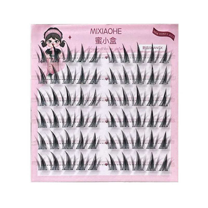 Natural DIY Lash Extension Manga Korean Style 11-13mm DIY W Shaped Cluster Segmented Lashes for Eye Makeup Eyelashes Supplies