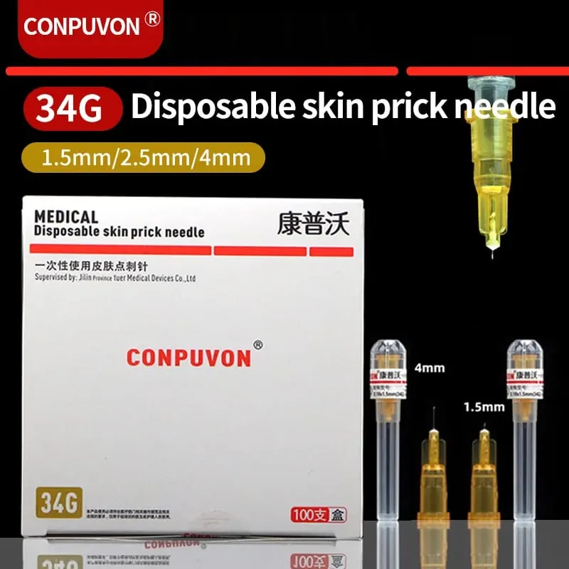 34g medical small needle 1.5/2.5/4mm disposable non painless beauty salon hand injected ultra-fine mosquito needle — image 1