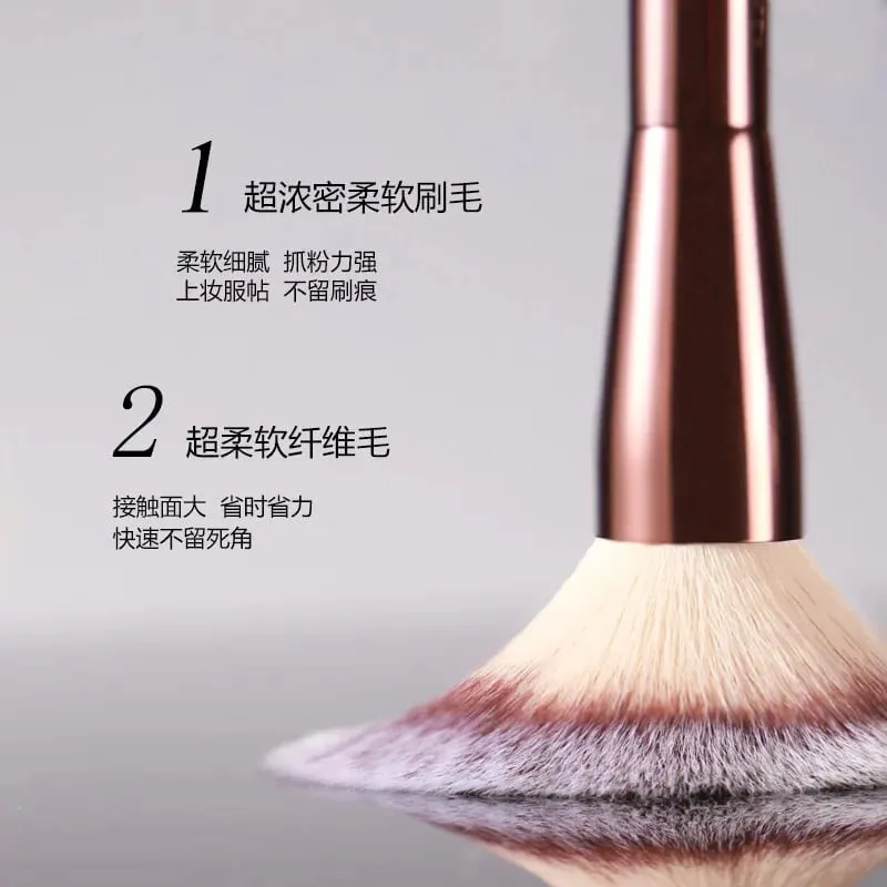 Dual ended Powder + Highlighter Makeup brushes Powder contour Make up brush exquisite Professional Cosmetic tool metal handle — image 2