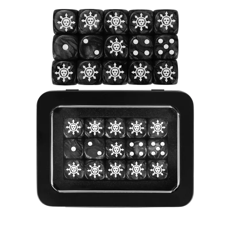 15PCS 16mm/0.63inch D6 Wargaming Dice Set para sa Tabletop Miniatures Game Pagsubaybay sa Damage ng Army Faction Themed Dice Token