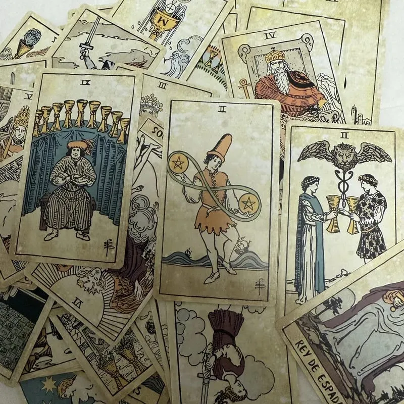 78pcs Vintage Tarot Cards Spanish Edition Board Game Divination Deck for Beginners Oracle Deck — image 6