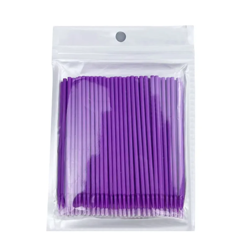 100PCS Micro Swab Applicator Eyelash Cleaning Brush Lash Extension Micro Brushes Cotton Swab Individual Eyelashes Removing Tool — image 12