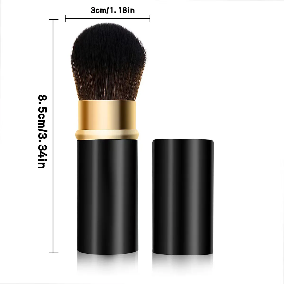 Travel-ready Portable Telescopic Makeup Brushes Set - Metal Handle para sa Blush Contouring Powder Perpektong Compact Size para sa On-the-G — image 4
