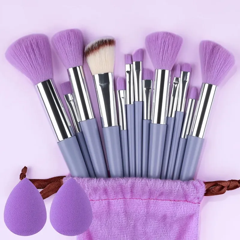 10/14Pcs Makeup Brushes Set EyeShadow Foundation Women Cosmetic Loose Powder Blush Super Soft Blending Make Up Brush Beauty Tool — image 29