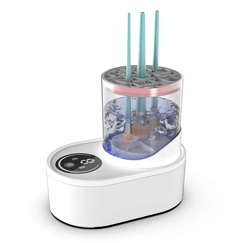 High-end 3 in 1 USB Electric Makeup Brush Cleaner Machine Automatic Cleaning Quick-Drying Tool Cosmetics Brush Washer