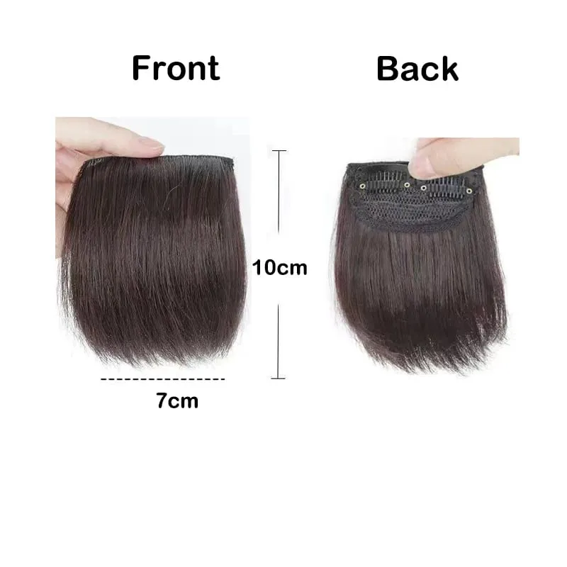 10cm Synthetic Short Straight Pad Invisible Hair Extension Lining of Hair Top Side Cover Hairpiece for Women — image 5