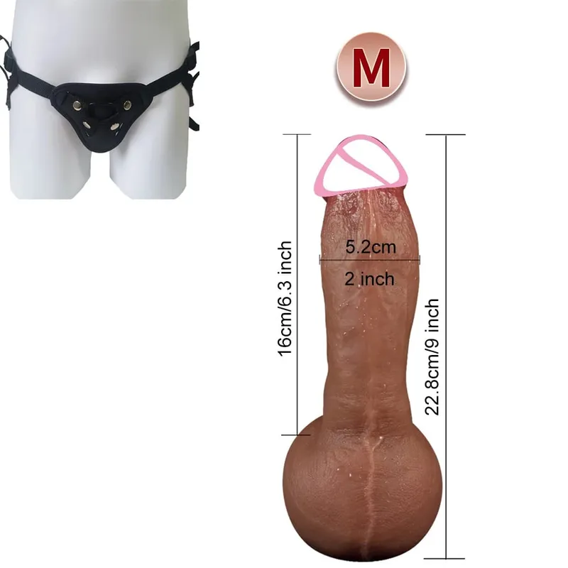 3 Sizes Soft Skin Feel Realistic Thick Dildo Adult Masturbation Silicone Dick Big Penis Anal Plug 18+ Sex Toy for Men Women Gay
