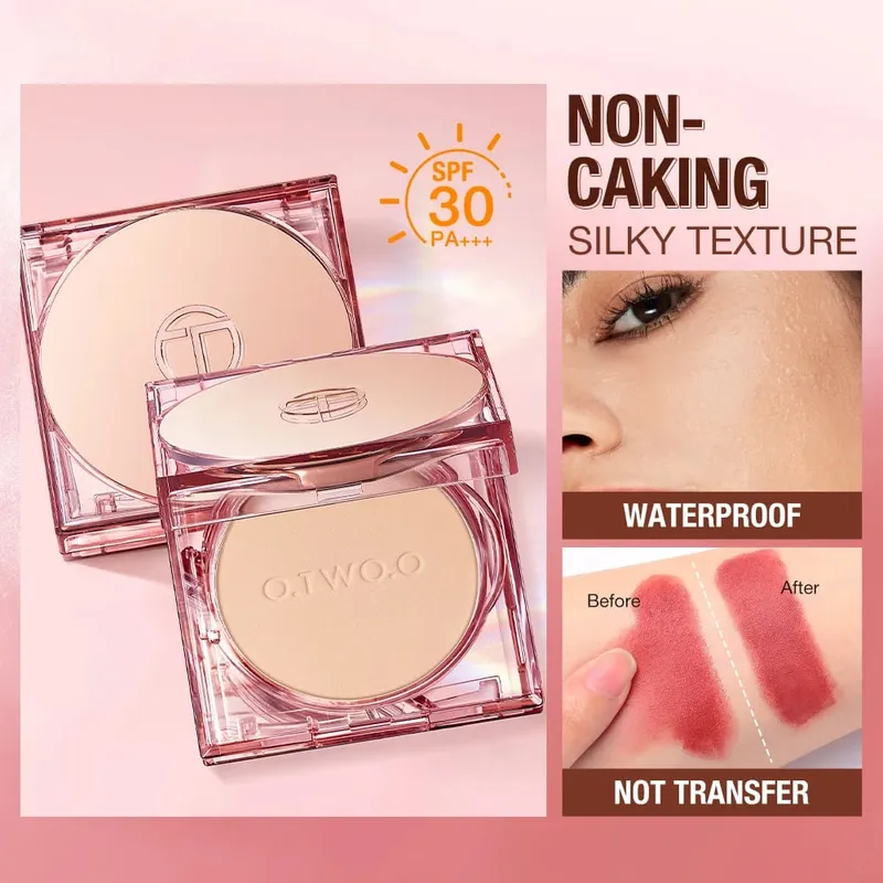 O.TWO.O 9pcs Full Makeup Face Setting Powder Primer Base Mascara Eyeliner Pen Eyebrow Tint Lipstick Eyeshadow Make-up for Women