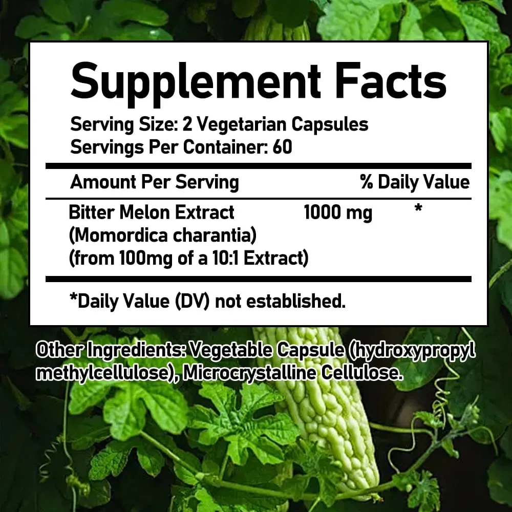 Bitter Melon Extract Supplements May Support Blood Pressure Blood Sugar Balance Immune System Health Weight Management