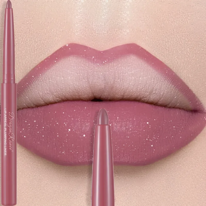 Matte Mauve Lipstick Pencil Long Lasting Waterproof Non-Stick Lipliner Crayon Velvet Lip Contour Outline Smooth Natural Makeup