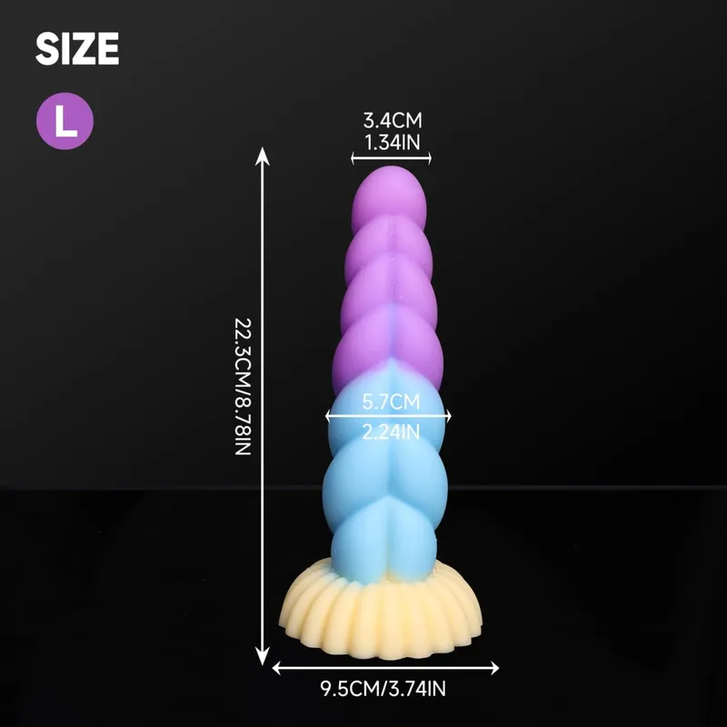 Fantasy Anal Plug Dildos Prostate Clit G-Point Stimualor Vagina Massage Butt Plug Soft Silicone Adult Sex Toys for Women and Men — image 9