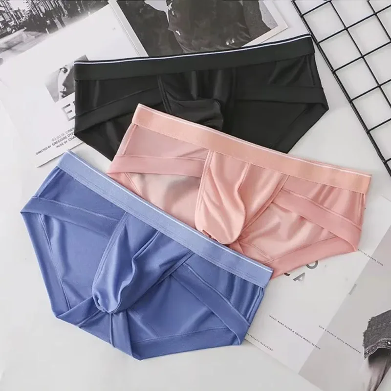 Erkek Külot Nefes Alabilir 3D Kese Hafif erkek Bikini İç Giyim Yumuşak Şeffaf Konfor Çabuk Kuruyan Esnek Üçgen Yaz için — image 3