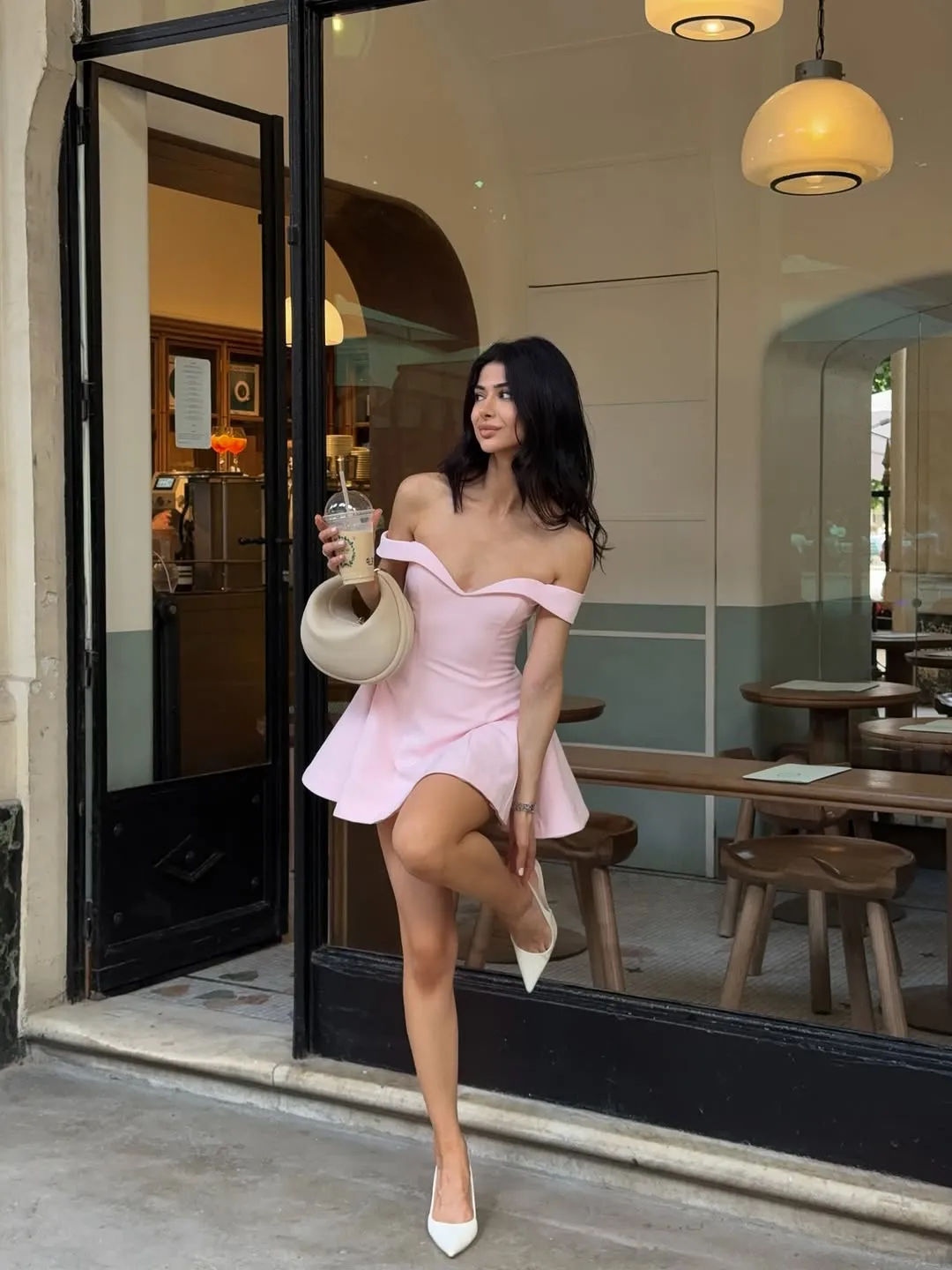 Elegant Solid Color Off-shoulder Mini Dress Women Fashion One Shoulder Pleated Short Dresses 2025 Summer New Daily Dating Gowns — image 3