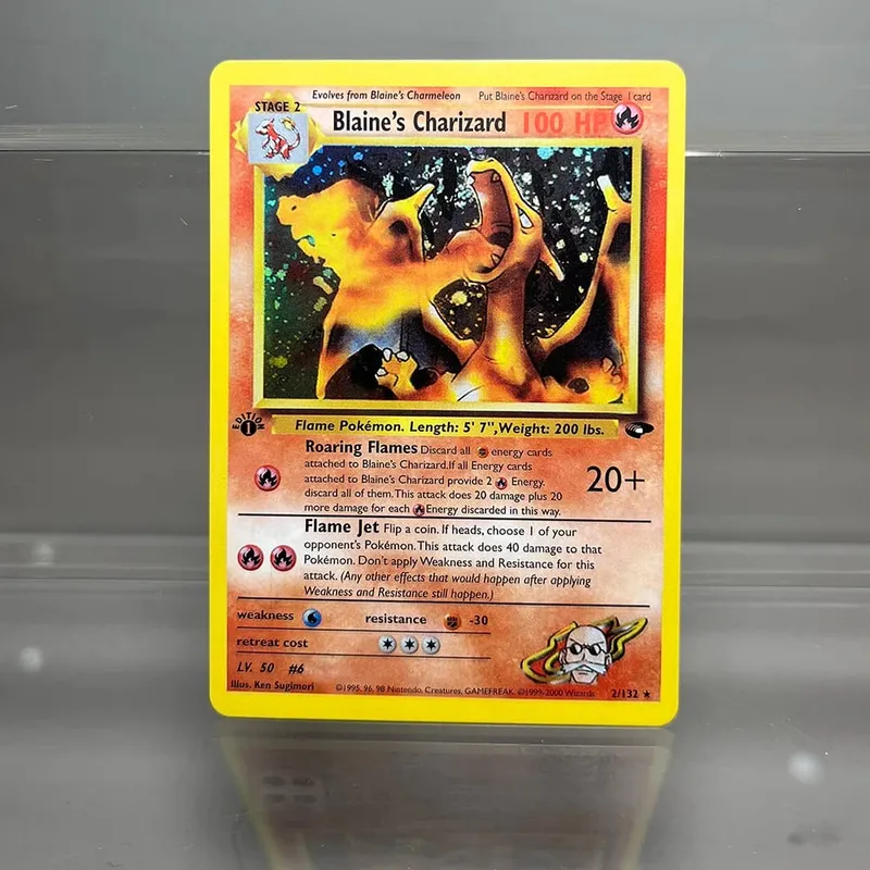 Charizard PTCG Single Collection Card 1st Edition 1996 Vmax Ex Rare Rainbow Card PKM Proxy Cards Toys Gifts — image 1