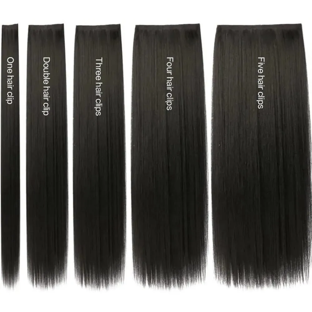 Hanfu wig piece corn whisker hairstyle one piece hair extension non knotted long straight hair piece antique hairstyle for women — image 2