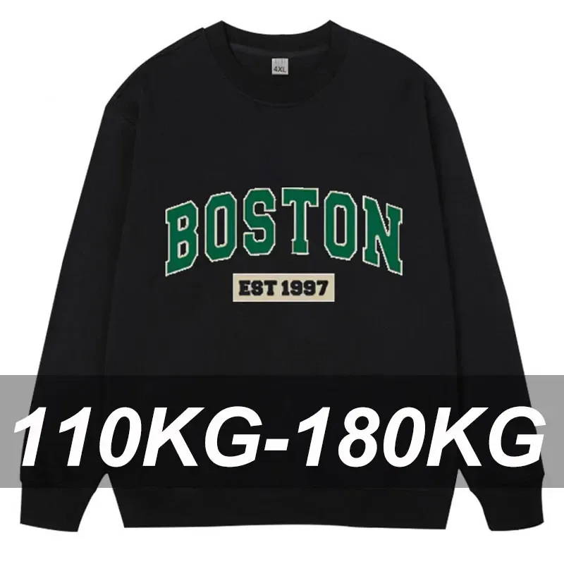 Plus Size Pullovers Men's Sweatshirts 110-185kg Oversized Round Neck Long Sleeve Tees Loose Tops Big Size Male Clothing 1XL-7XL