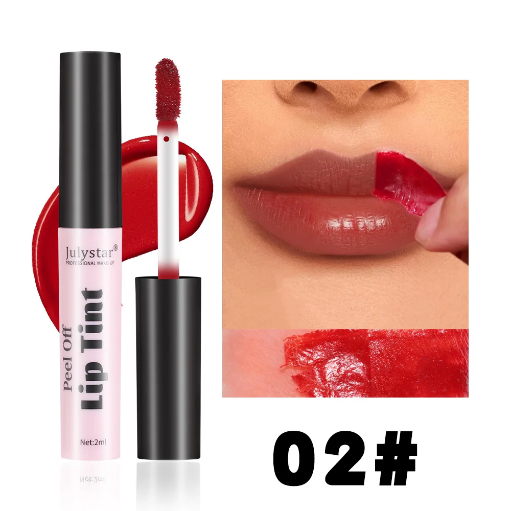 Julystar Peel Off Liquid Lipstick 6 Color Waterproof Lasting Matte Pink Lip Gloss Moisturizer Tear-off Lip Stain Cosmetic Makeup — image 9