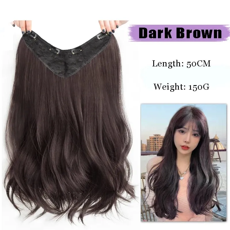 Part Synthetic Clip In Hair Extension Long Thick Curly Natural Blonde Flase Hair Hairpieces For Women Heat Resistant — image 26