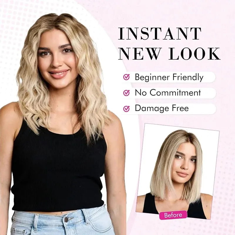 Synthetic Hair Extensions 6PCS Curly Clip In Hair Extensions 12" Short Curly Wavy Invisible Natural Soft Hairpieces for Women — image 4