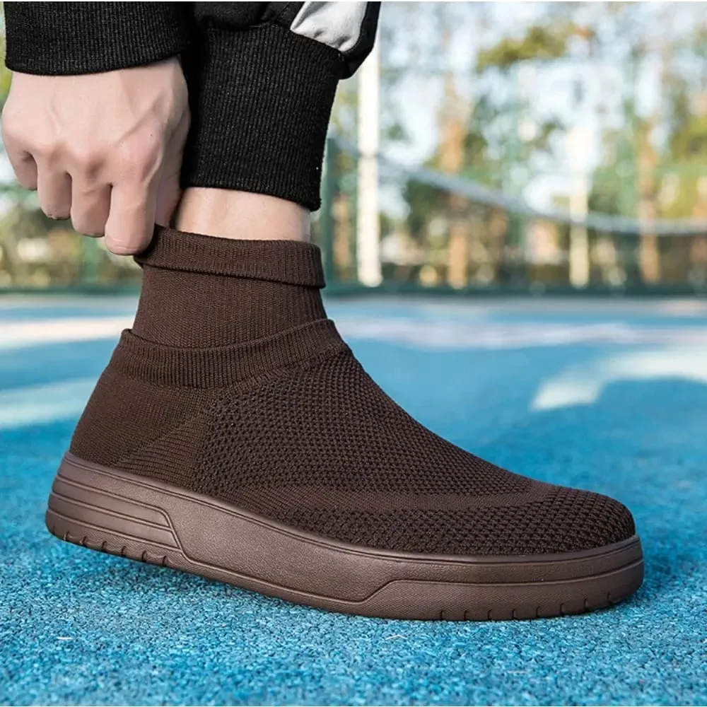 Sock Shoes for Men Spring 2026 New Couple Socks Breathable Mesh High Top Casual Shoes for Men One Foot Thick Soled Sneakers Men — image 7