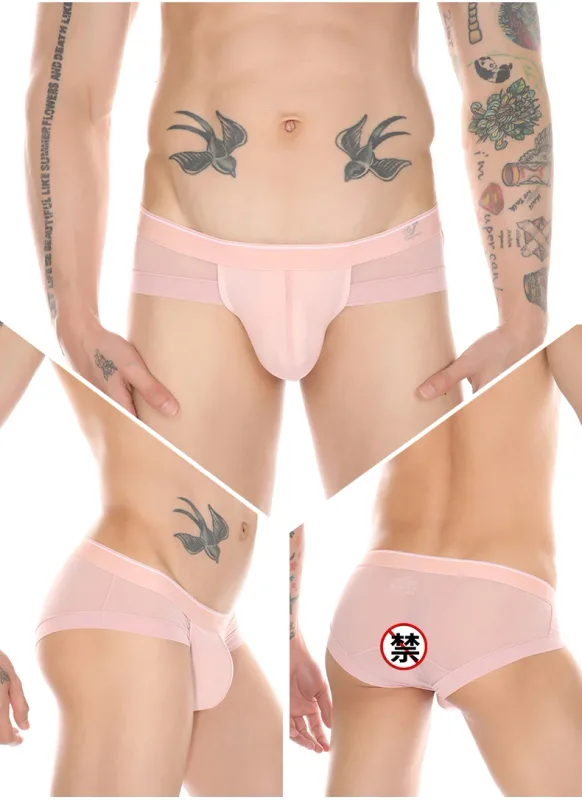 Summer Men's Underwear Boxers Bulge Ice Silk Briefs Ultra-thin Breathable Cool Panties — image 19